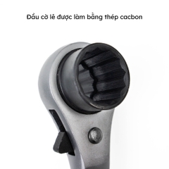Cờ lê đuôi chuột trắng, cờ lê giàn giáo tự động đảo chiều Kapusi thép cao cấp CR-V, tuýp dàn giáo đa năng 2 đầu