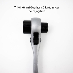 Cờ lê đuôi chuột trắng, cờ lê giàn giáo tự động đảo chiều Kapusi thép cao cấp CR-V, tuýp dàn giáo đa năng 2 đầu