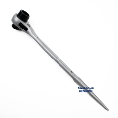 Cờ lê đuôi chuột trắng, cờ lê giàn giáo tự động đảo chiều Kapusi thép cao cấp CR-V, tuýp dàn giáo đa năng 2 đầu
