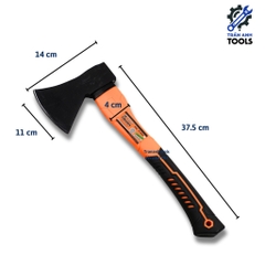 Búa rìu Kapusi 600g K-9509 tay cầm bọc nhựa chống trơn trượt, rìu chặt cây, củi chuyên dụng
