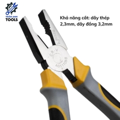 Kìm cắt 6 8 inch 3 màu kiểu Nhật Wynn's chính hãng cắt sắt thép siêu bén HRC58-63, kềm cắt dây thép, dây điện cao cấp