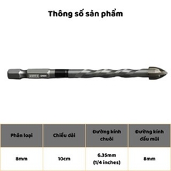 Mũi Khoan Đa Năng Cao Cấp Đá Gạch Men Gốm Sứ Thủy Tinh Wynn's 6mm 8mm 10mm 12mm