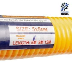 Dây hơi xoắn PU 8mm khí nén STAKA có sẵn hai đầu cắm, dây hơi chịu áp cao chiều dài 6 9 12m