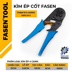 Kìm ép cốt FASEN phạm vi 6-16mm2 AWG10-5, kìm bấm cốt vuông cỡ lớn, kềm ép cos cao cấp chuyên dụng cho thợ điện