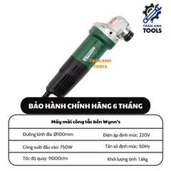 Máy Mài Góc Cầm Tay Công Tắc Bên Wynn's WS8100C - 750W, Ø100mm, Máy Cắt Mài Đa Năng