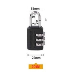 Khóa mã 3 số kích cỡ 55mm*22mm*11mm nhỏ gọn tiện dụng dùng trong khóa vali khóa hành lý