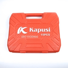 Bộ khẩu dài 15 chi tiết Kapusi mở ốc 1/2 8-32mm dùng cho máy siết bulong, bộ đầu tuýp cao cấp dùng cho máy siết bulong
