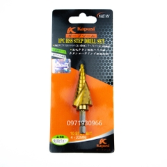 Mũi khoan tháp xoắn Kapusi đủ cỡ 4-12mm 4-22mm 4-32mm chất liệu HSS phủ titan siêu cứng siêu bền