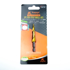 Mũi khoan tháp xoắn Kapusi đủ cỡ 4-12mm 4-22mm 4-32mm chất liệu HSS phủ titan siêu cứng siêu bền