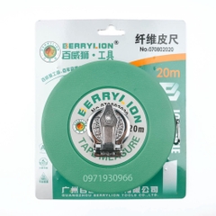 Thước dây vải cuộn chiều dài 20m 30m 50m Berrylion chính hãng, thước cuộn vải chất liệu sợi thủy tinh siêu bền