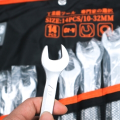Bộ cờ lê 10-32 14 chi tiết cao cấp Kapusi Japan chất liệu thép CRV siêu cứng, bộ vòng miệng 10-32 hàng chất lượng cao