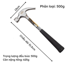 Búa nhổ đinh cao cấp có bọc cán thép 0.5kg SENSH