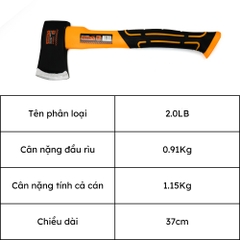 Búa Rìu Wynn's cán bọc nhựa đầu búa thép công cụ cho những việc cứu hộ, xây dựng và sửa chữa rìu cán nhựa,rìu đa năng