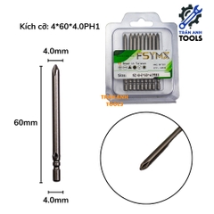 Mũi Vít Đầu Bake, Đầu Cộng Lắp Tua Vít Điện, Chuôi 4mm Đủ Size - Chất Liệu Thép S2 Không Gỉ, Đầu Hút Nam Chân