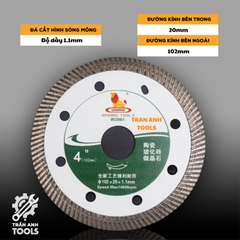 Lưỡi cắt gạch kim cương 102mm Wynn's siêu mỏng 1.1mm cắt gạch men, đá hoa cương, gỗ, sắt, đá cắt đa năng chính hãng