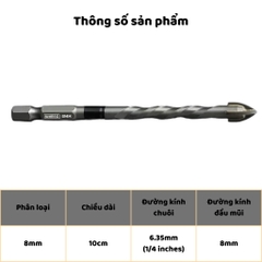 Mũi Khoan Đa Năng Cao Cấp Đá Gạch Men Gốm Sứ Thủy Tinh Wynn's 6mm 8mm 10mm 12mm