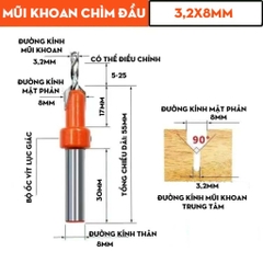 Mũi Khoan Hợp Kim Tạo Lỗ Âm, Mũi Khoan Bậc Cho Thợ Mộc