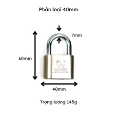 Ổ khóa treo tròn cao cấp Wynn's kích cỡ 40mm 50mm 60mm gia công tinh xảo, khóa treo chống trộm bảo vệ nhà cửa