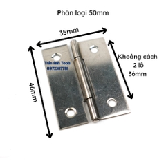 Bản lề lá inox 37mm - 90mm, sắt 37mm - 97mm