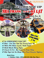 ĐẶT VÉ XE LIMOUSINE NHA TRANG - ĐÀ LẠT GIÁ CỰC TỐT  ( Chuyên Cơ Mặt Đất, Khởi Hành Hàng Ngày, Ưu Đãi GIẢM 20%)