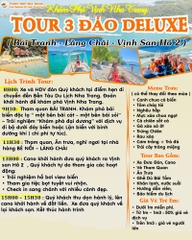 TOUR 3 ĐẢO DELUXE  – Khám Phá Vịnh Nha Trang ( ƯU ĐÃI GIẢM NGAY ĐẾN 20 %)