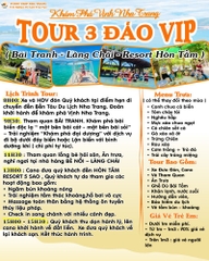 TOUR 3 ĐẢO VIP – Khám Phá Vịnh Nha Trang ( Tặng vé tắm bùn Hòn Tằm trị giá 350k + vé tham quan Vinpearl Harbour))