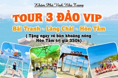 TOUR 3 ĐẢO VIP – Khám Phá Vịnh Nha Trang ( Tặng vé tắm bùn Hòn Tằm trị giá 350k + vé tham quan Vinpearl Harbour))