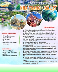 TOUR NHA TRANG – ĐÀ LẠT  KHÁM PHÁ THÀNH PHỐ NGÀN HOA