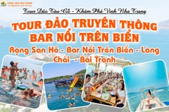 TOUR ĐẢO - BAR  NỔI TRÊN BIỂN  (Tour Tàu Gỗ Truyền Thống)