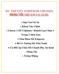 DU THUYỀN EMPEROR CRUISES - NGẮM HOÀNG HÔN TRÊN VỊNH NHA TRANG (SUNSET CRUISE)