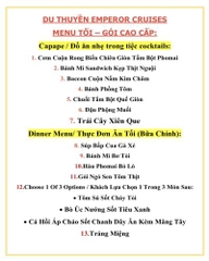 DU THUYỀN EMPEROR CRUISES - NGẮM HOÀNG HÔN TRÊN VỊNH NHA TRANG (SUNSET CRUISE)