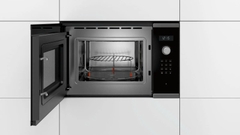 LÒ VI SÓNG CÓ NƯỚNG ÂM TỦ BOSCH BEL554MS0B SERIE 6 25 LÍT MẶT KÍNH ĐEN