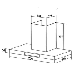 Máy hút mùi Canzy CZ T700pro | Cảm ứng vẫy tay | Chữ T sang trọng