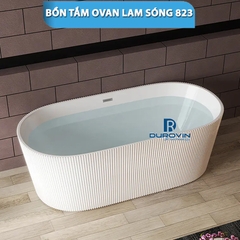 Bồn Tắm Ovan Cạnh Thẳng Lam Sóng DRV-823