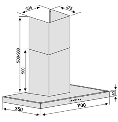 Máy hút mùi Lorca TA 6007TM | 8 công xuất | Sâu chỉ 35cm | 1300m/h | Nhập khẩu Malaysia