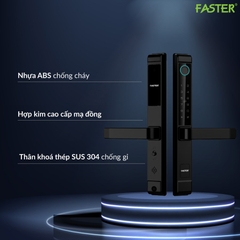 Khóa vân tay cửa nhôm Faster FS6600 BL