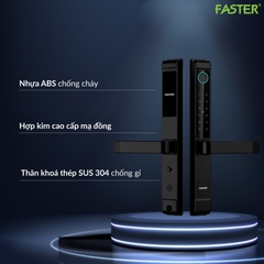 Khóa vân tay cửa nhôm Faster FS6600 BL