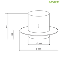 Máy hút mùi treo độc lập Faster FS 7027B