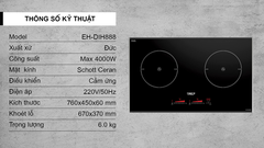 Bếp từ đôi Chefs EH DIH 888