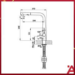 VÒI BẾP Hafele HYDROS HT20-CH1P259 570.82.210