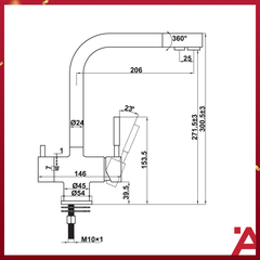 VÒI BẾP Hafele HT21-CH2F271 577.55.210