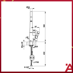 VÒI BẾP Hafele HYDROS HT20-CH1P241 570.82.220
