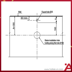 CHẬU ĐẶT BÀN VIGOR Hafele 580X380X140 588.79.077