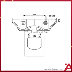 CHẬU TREO TƯỜNG CHÂN LỬNG ROOTS Hafele 588.79.090