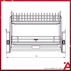 Kệ Chén Đĩa Nâng Hạ Oria INOX 304 600mm Hafele 504.71.073