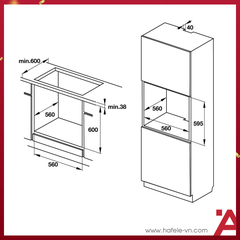 LÒ NƯỚNG ÂM TỦ Hafele HO-K60B 534.05.581