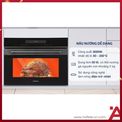 LÒ NƯỚNG KẾT HỢP VI SÓNG ÂM TỦ HAFELE HCO-8T50A 538.01.431