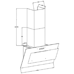 Máy hút mùi kính vát mặt kính đen EUH0990VM