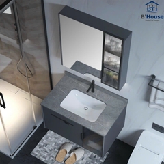 Bộ Tủ Gương Phòng Tắm, Tủ Lavabo Đẹp, Tủ Lavabo Phòng Tắm SUS 215