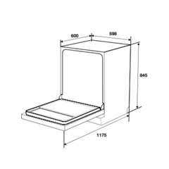 MÁY RỬA CHÉN ĐỘC LẬP Hafele HDW-F6052G 535.29.652